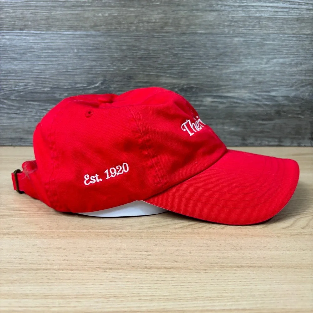 The Bridges Hat Cap Strap Back‎ Red Golf Winona Minnesota One Size Adjustable